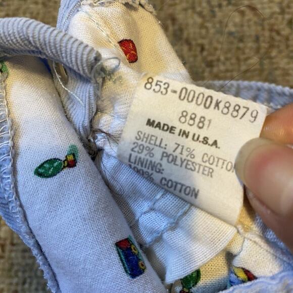 VTG Oshkosh BGosh Vestbak USA Unisex Toddler 18M Corduroy Union Bib Overall Cute - Picture 7 of 10